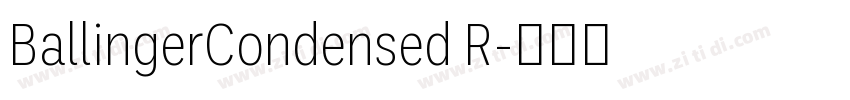 BallingerCondensed R字体转换